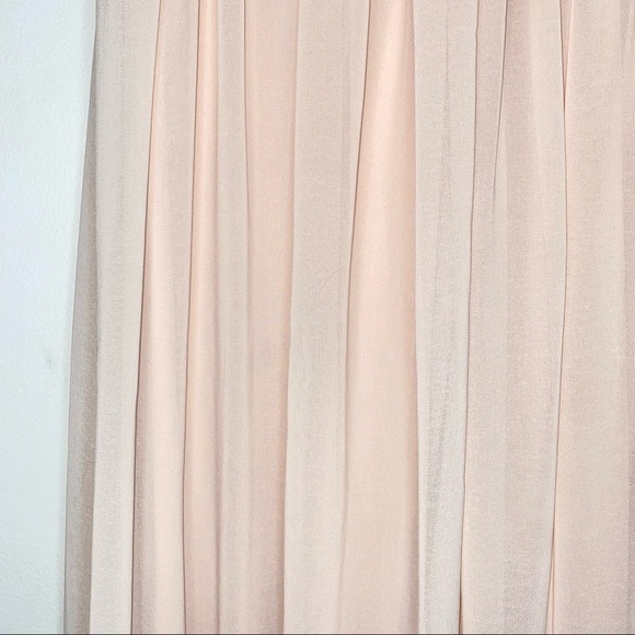 Lulu's Blush Pink Backless Flowy Maxi Bridesmaid Dress Size S - Picture 6 of 8